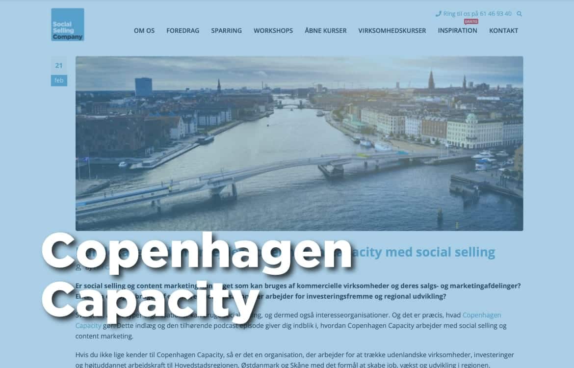 Her finder du link til podcast episode om, hvordan Copenhagen Capacity arbejder med social selling
