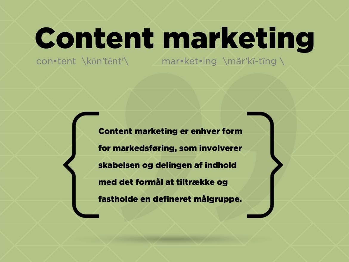 Blogindlæg om hvad content marketing er for en størrelse