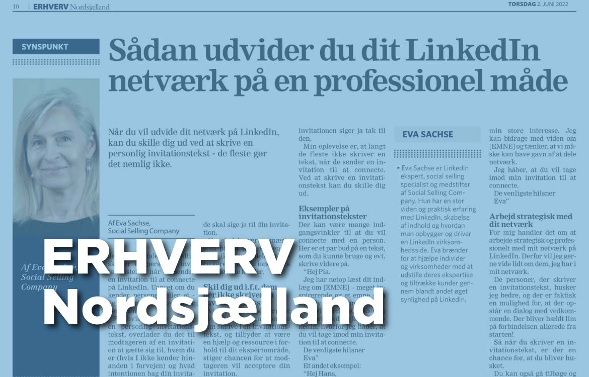 ERHVERV Nordsjælland med LinkedIn ekspert Eva Sachse: Sådan udvider du dit LinkedIn netværk på en professionel måde