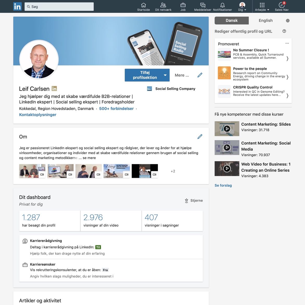 Blogindlæg om hvad du kan bruge din LinkedIn profil til