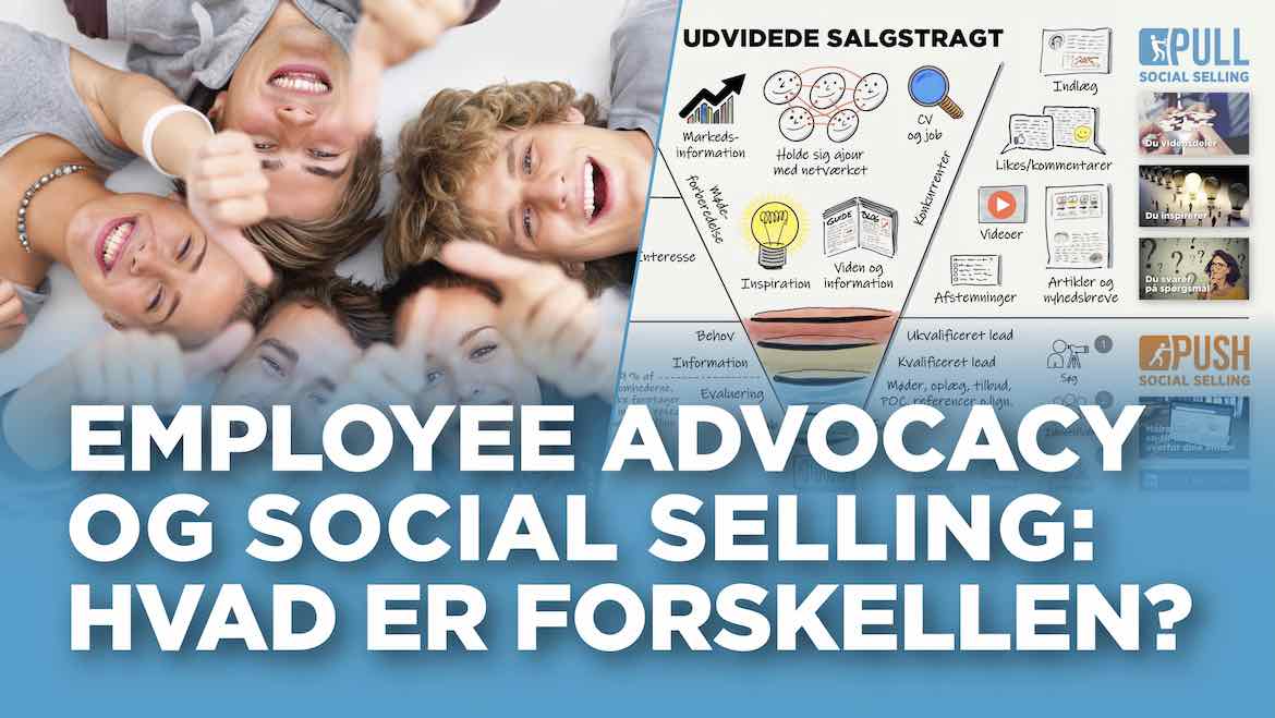 Link til replay video af webinaret "Employee advocacy kontra social selling: Hvilke forskelle og ligheder er der?"