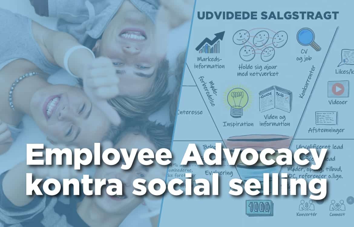 Her finder du information om inspirationswebinaret "Employee Advocacy kontra social selling: Hvilke forskelle og ligheder er der?"